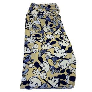 LulaRoe Disney Leggings Women’s Mickey Mouse Design Blue & Cream Sz One Size